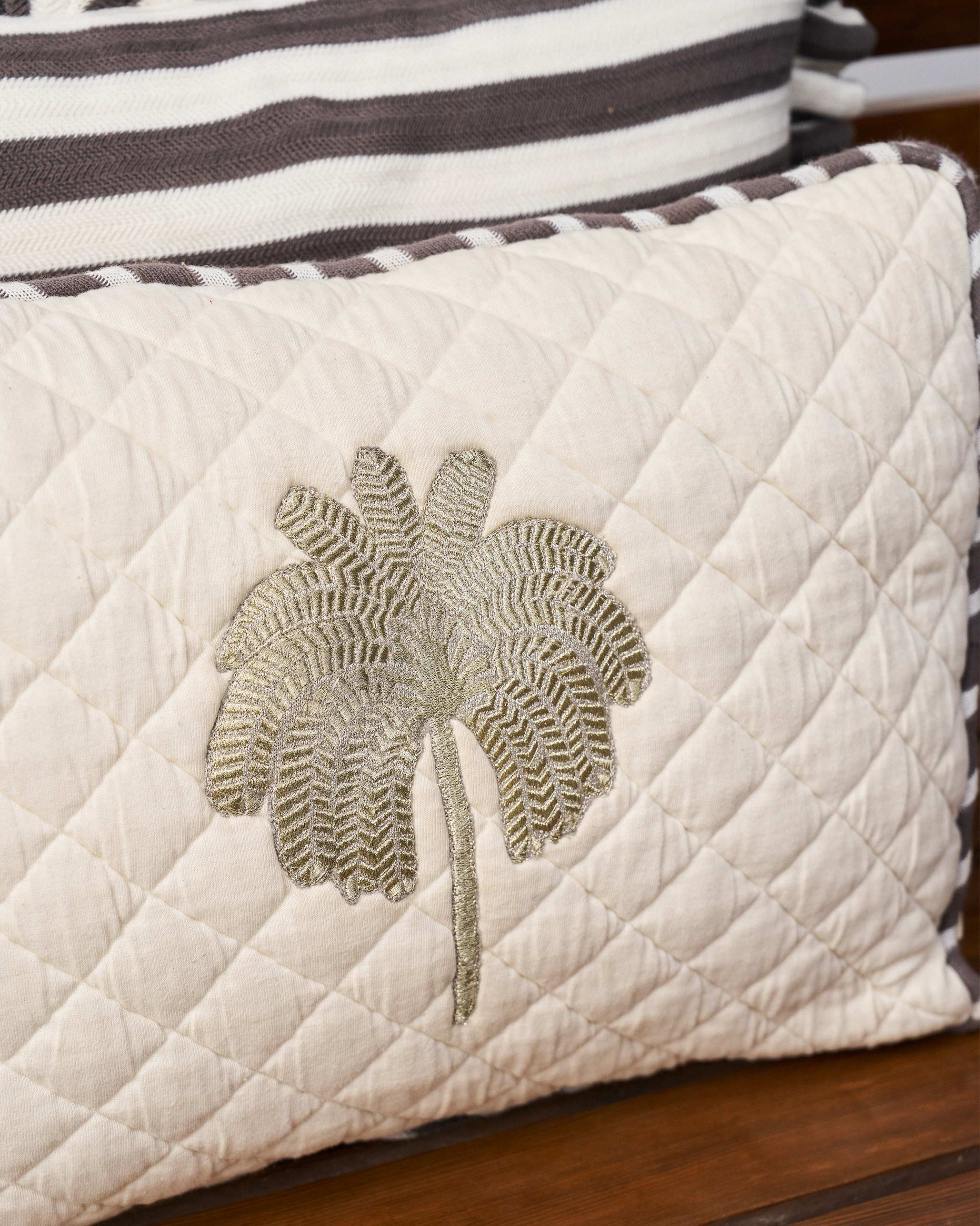 Quilted Palm Cushion Cover