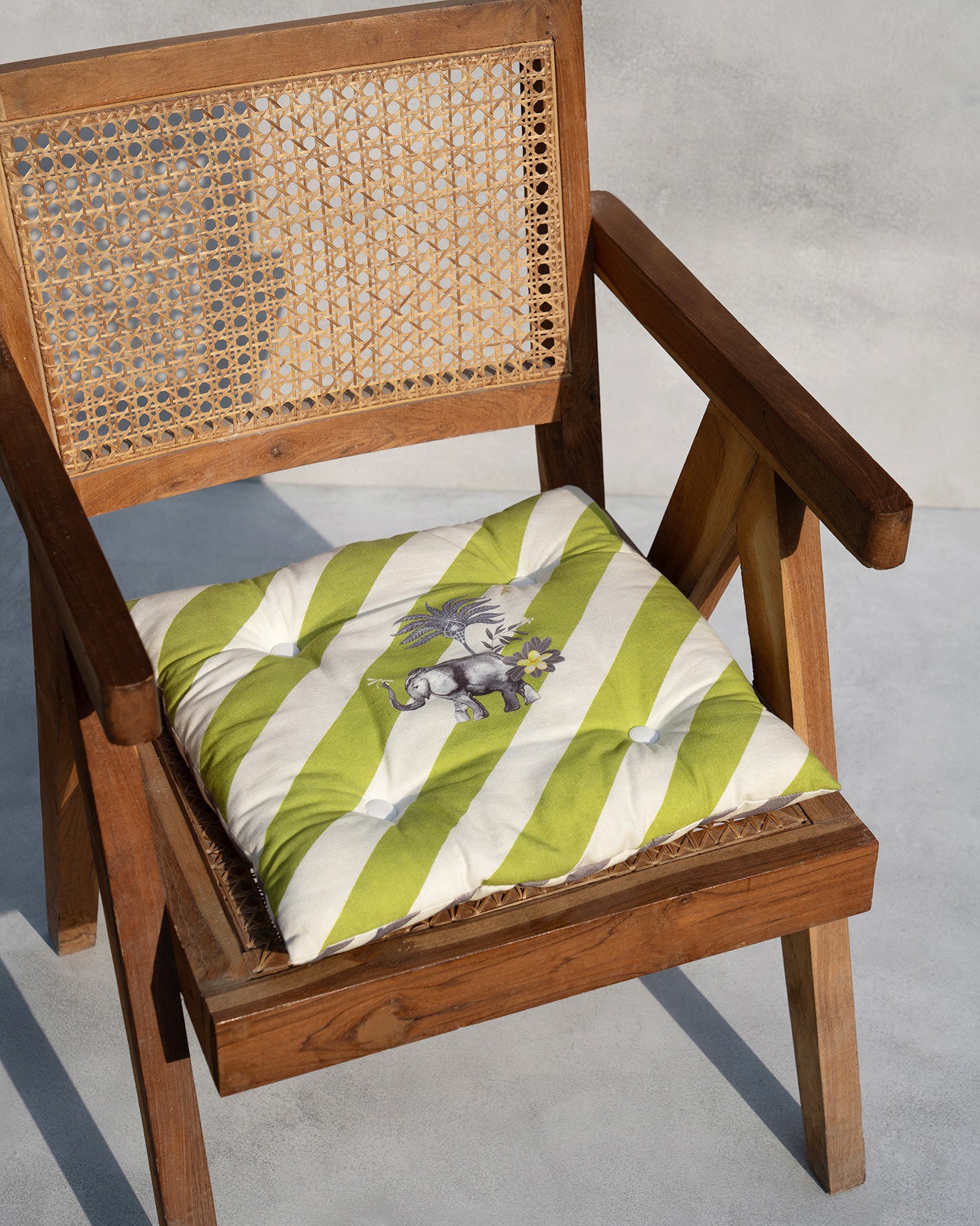 Striped Elle Chair Cushion