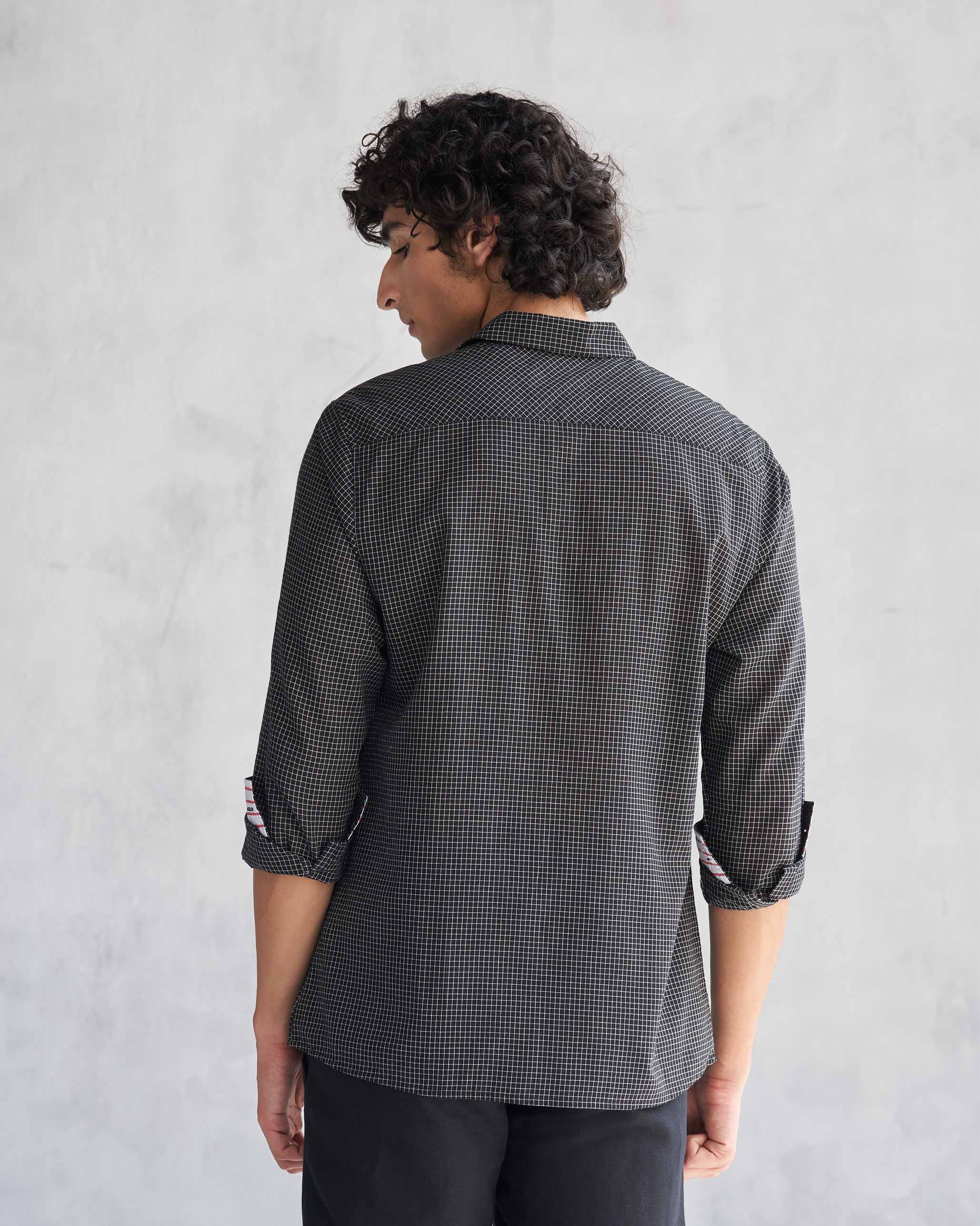 Big Pocket Shirt - Black & Ivory