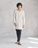 Panel Stripe Kurta - Ivory & Black