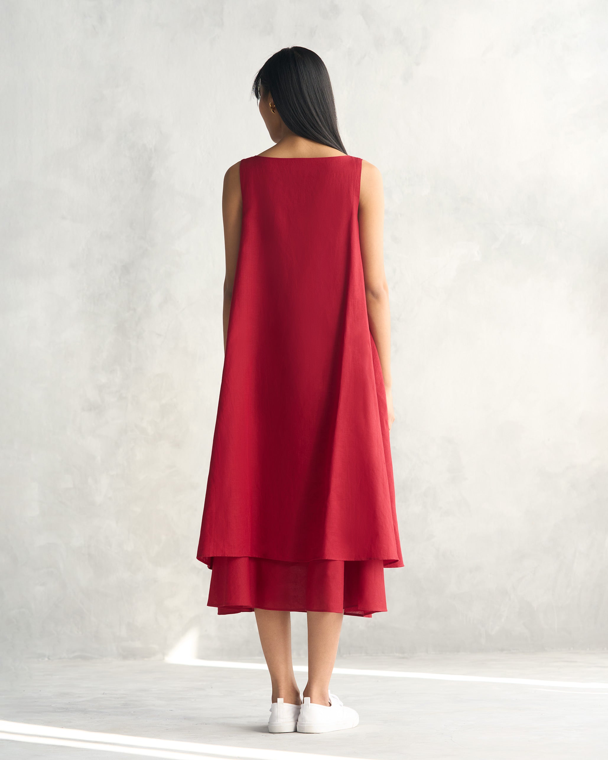 Double Layer Dress - Red