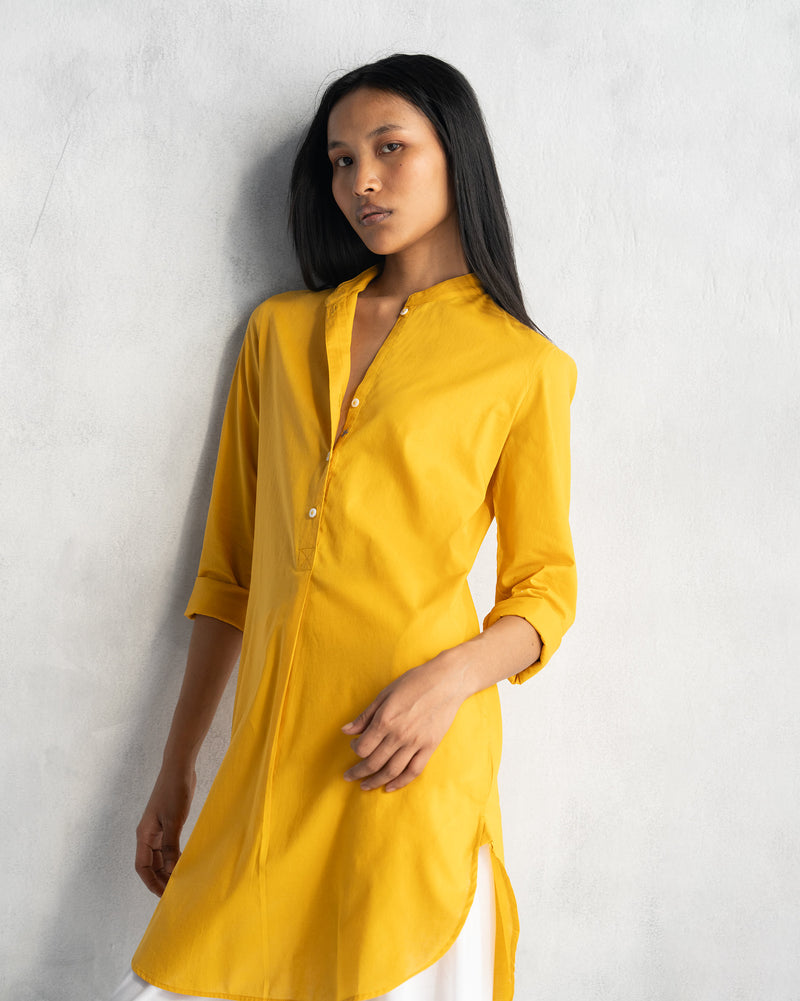 Basic Mid Length Kurta - Ochre