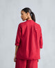The Mandarin Collar Set - Red