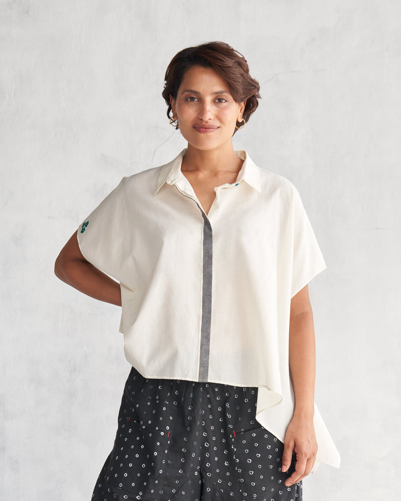 Asymmetrical Hem Top - Ivory