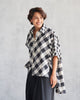 Checkered Panelled Shirt - Black & Ivory