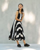 Strappy Smocked Dress - Black & Ivory