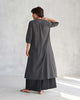 Pleated Waist Kurta - Black