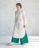 Basic Long Length Kurta - Ivory & Black