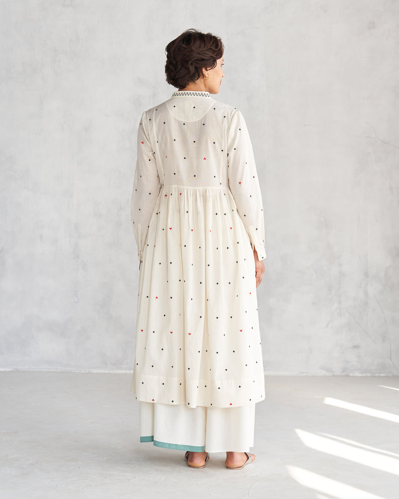 Crescent Pintuck Kurta - Ivory