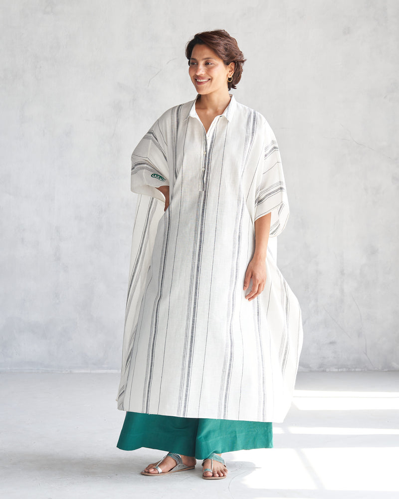 Collared Kaftan - Ivory