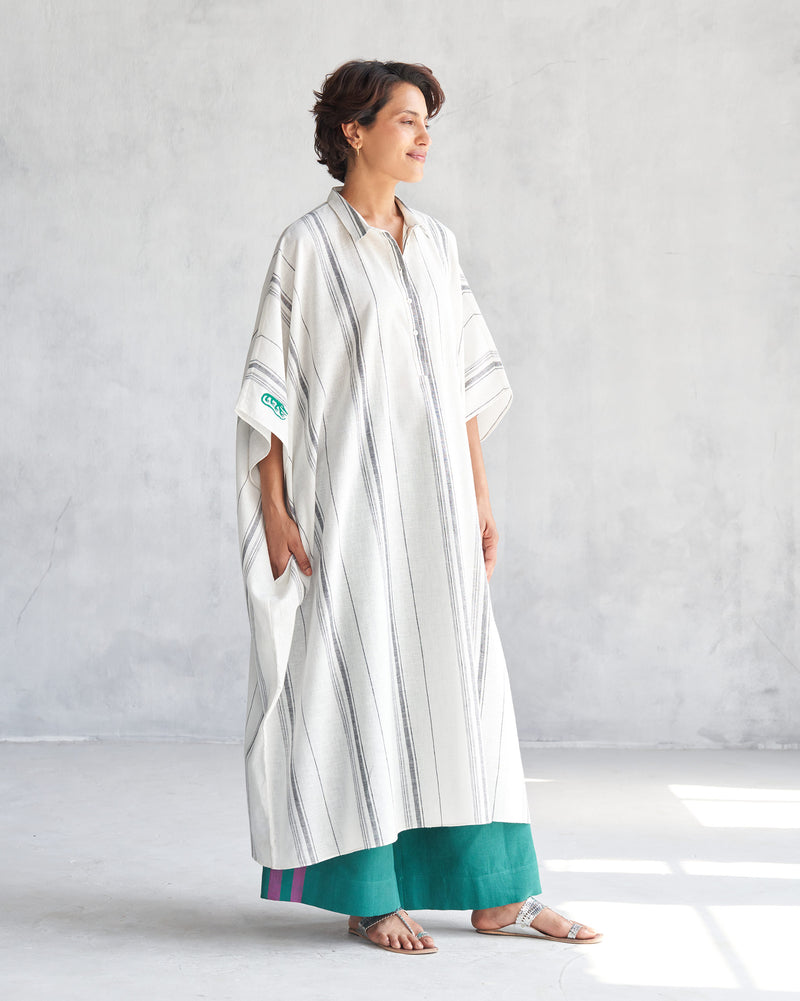 Collared Kaftan - Ivory