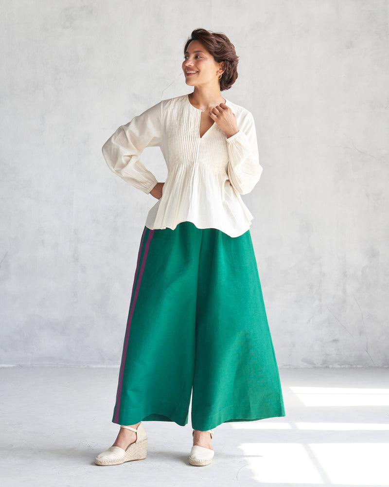 Paperbag Waist Pants - Green