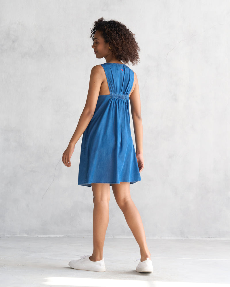 Short Racerback Dress - Blue