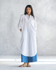 Basic Long Length Kurta - White Seersucker