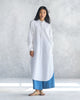 Basic Long Length Kurta - White Seersucker