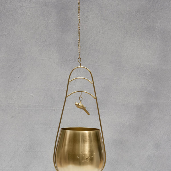 atsu brass hanging planter Tota Hanging Planter – Nicobar