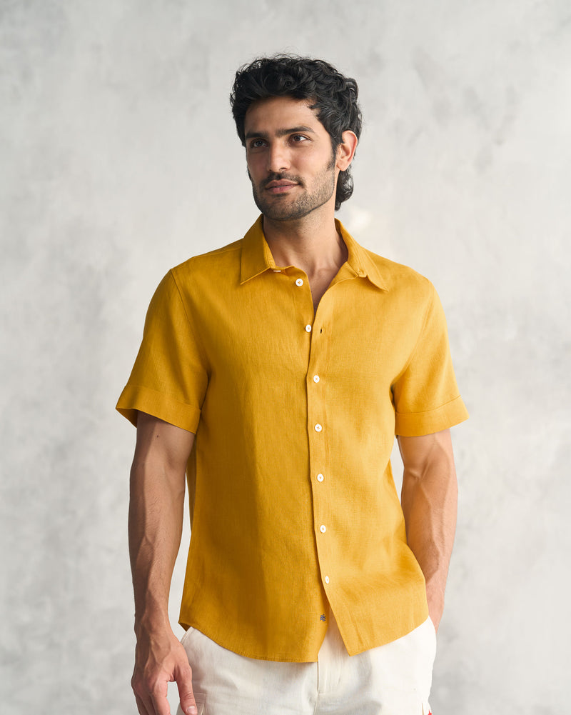 Half Sleeve Shirt - Ochre