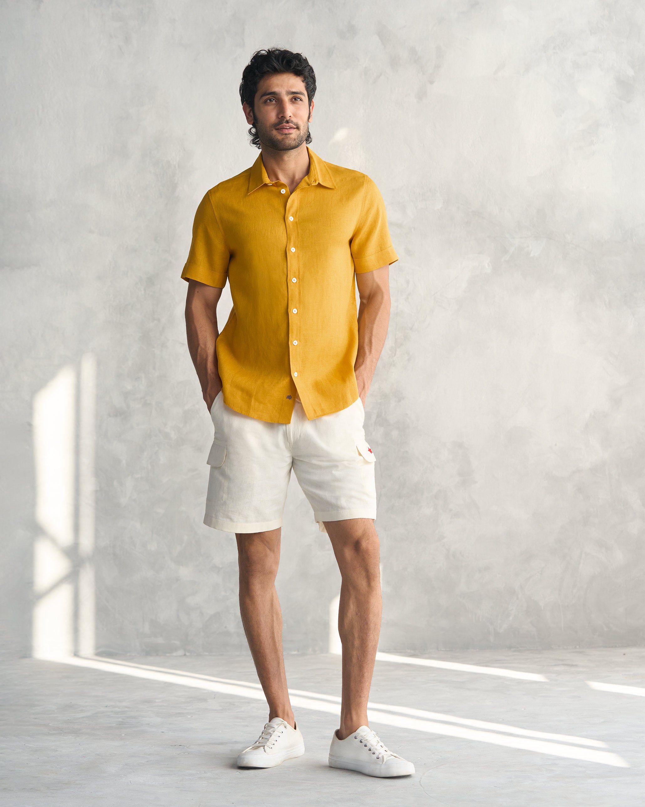 Half Sleeve Shirt - Ochre