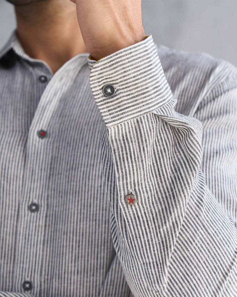 Classic Shirt - Charcoal Stripe