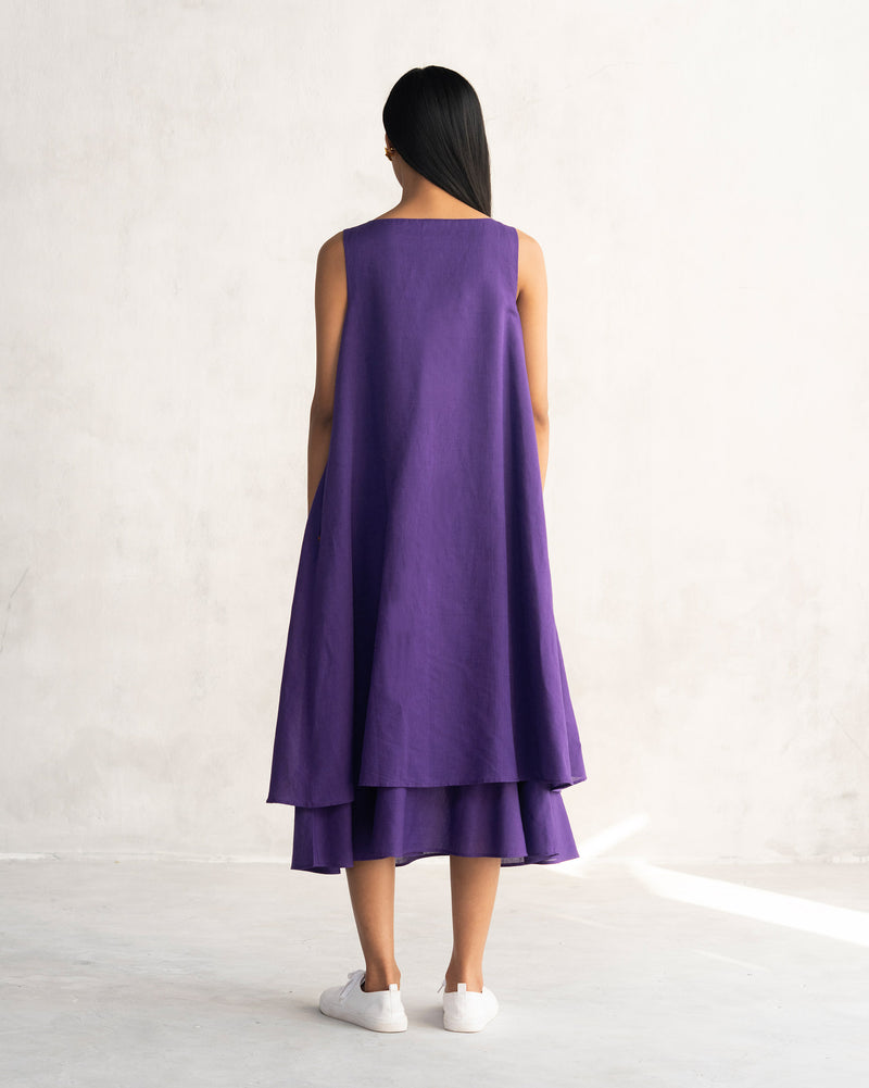 Double Layer Dress - Purple