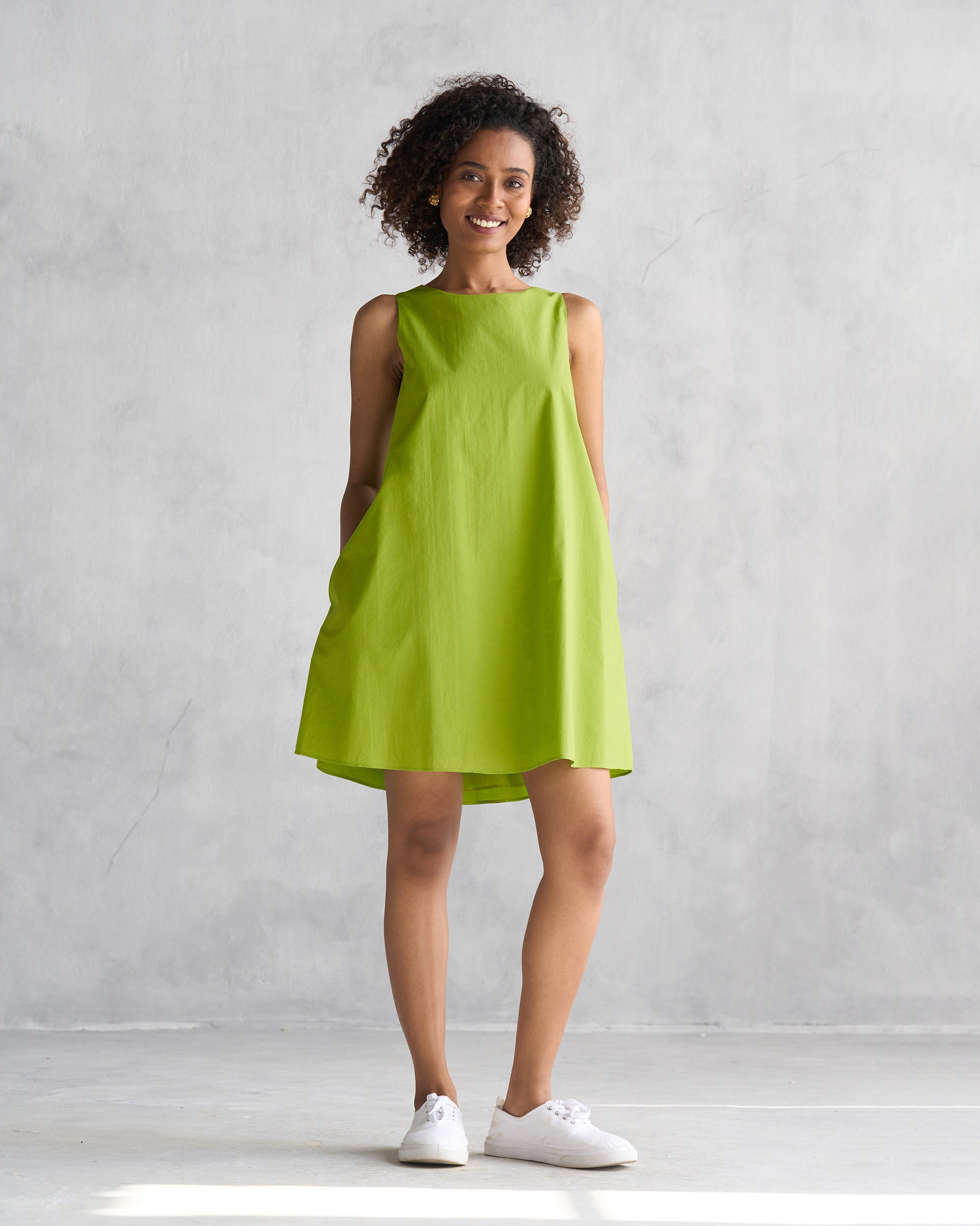 Short Racerback Dress - Lime