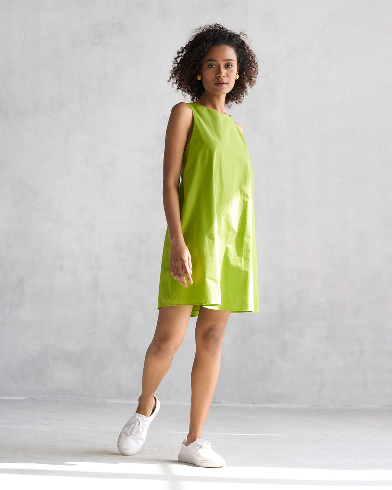 Short Racerback Dress - Lime