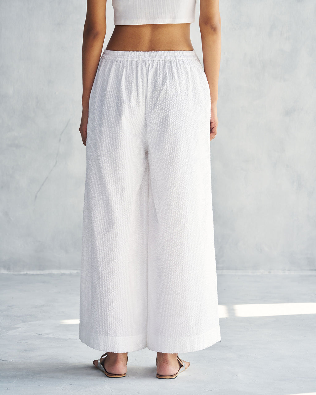 Basic Pyjamas - White Seersucker – Nicobar