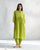 Waist Gathered Kurta - Lime