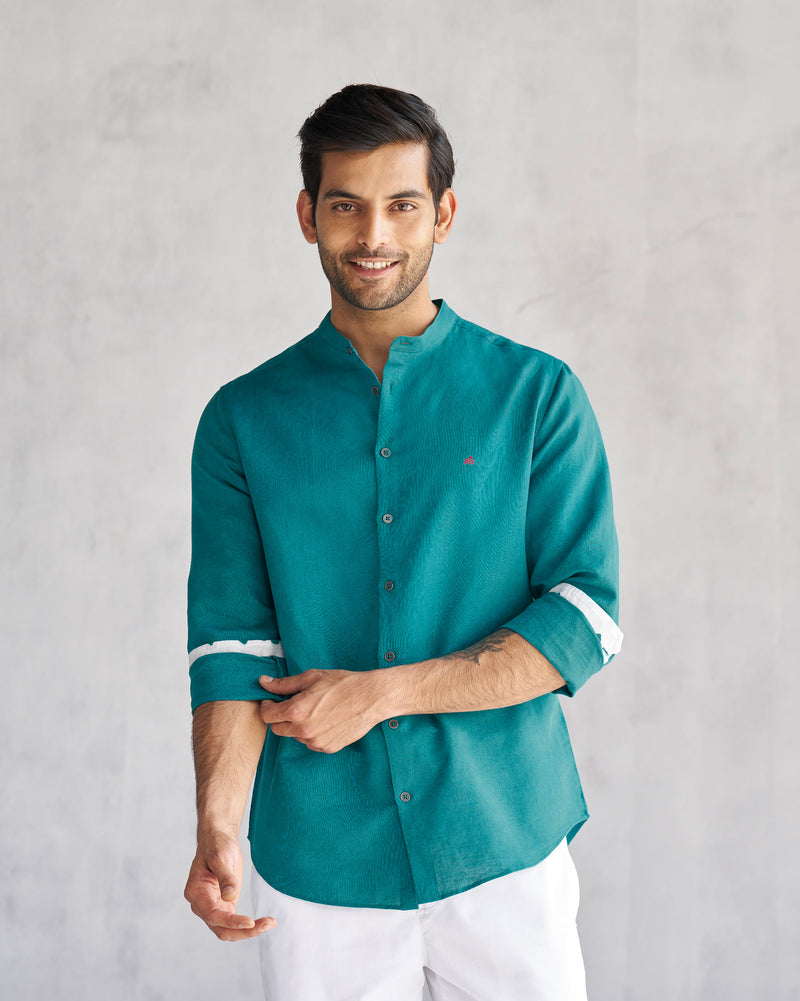 Nawab Shirt - Teal Tssxnb