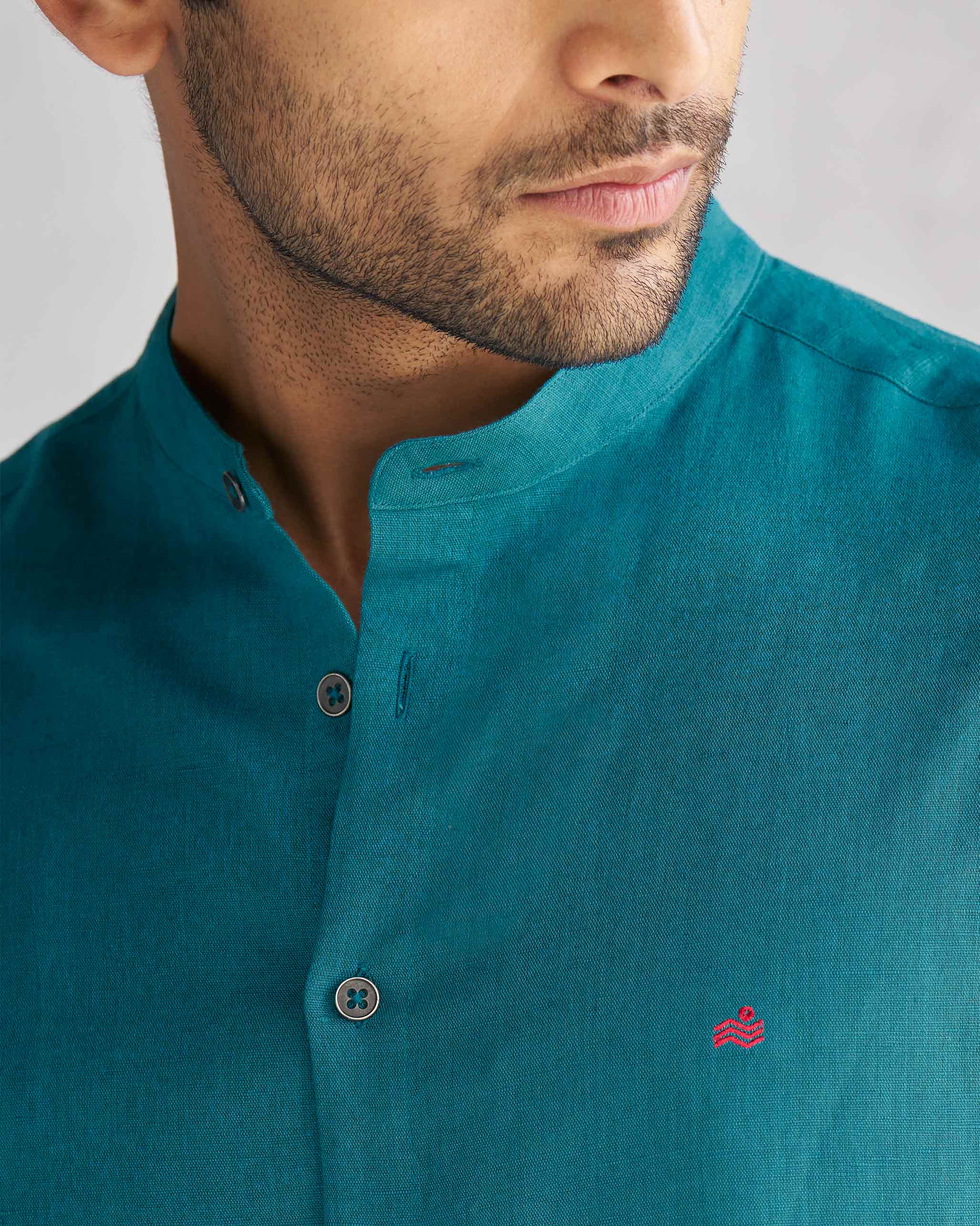 Nawab Shirt - Teal Tssxnb