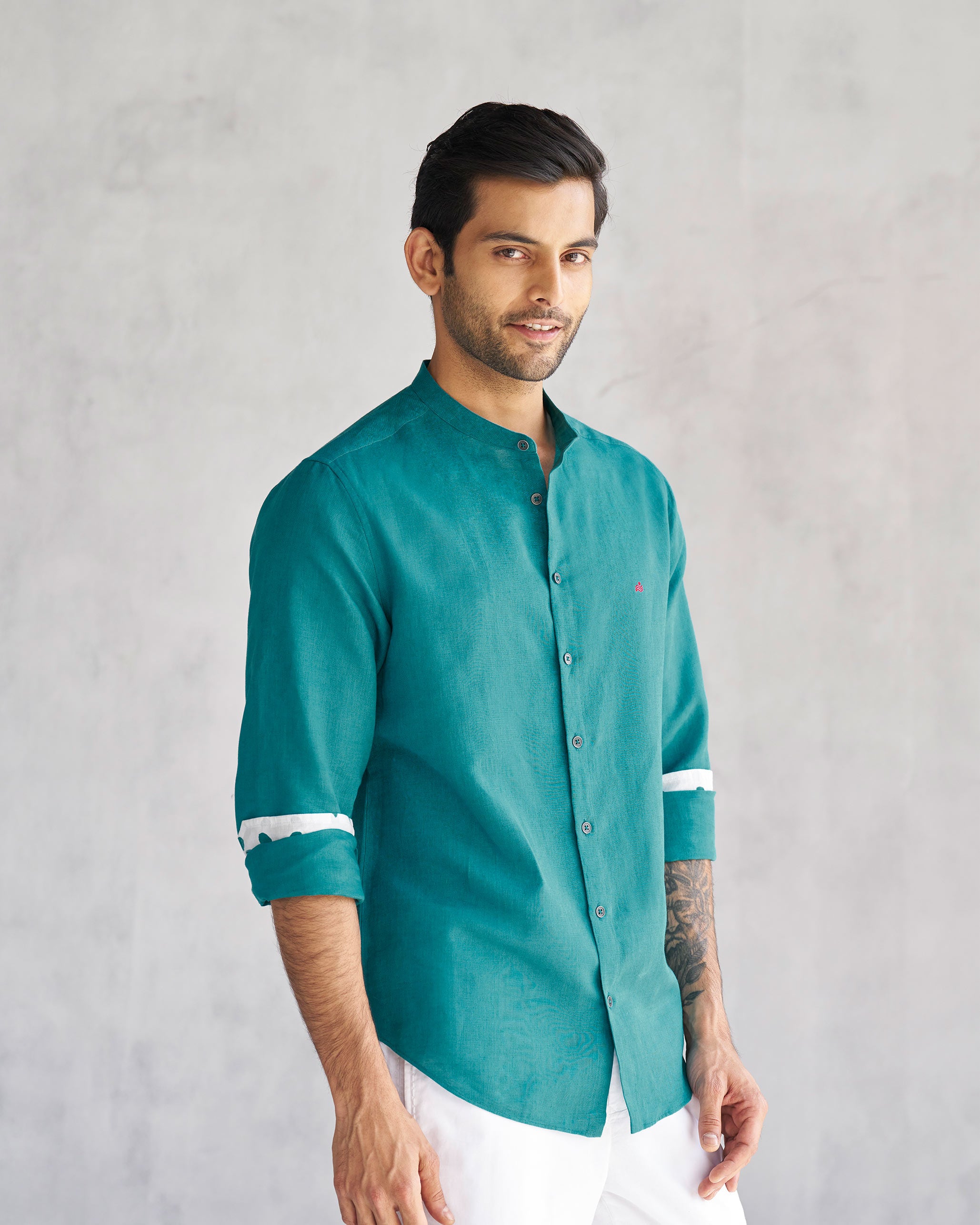 Nawab Shirt - Teal Tssxnb