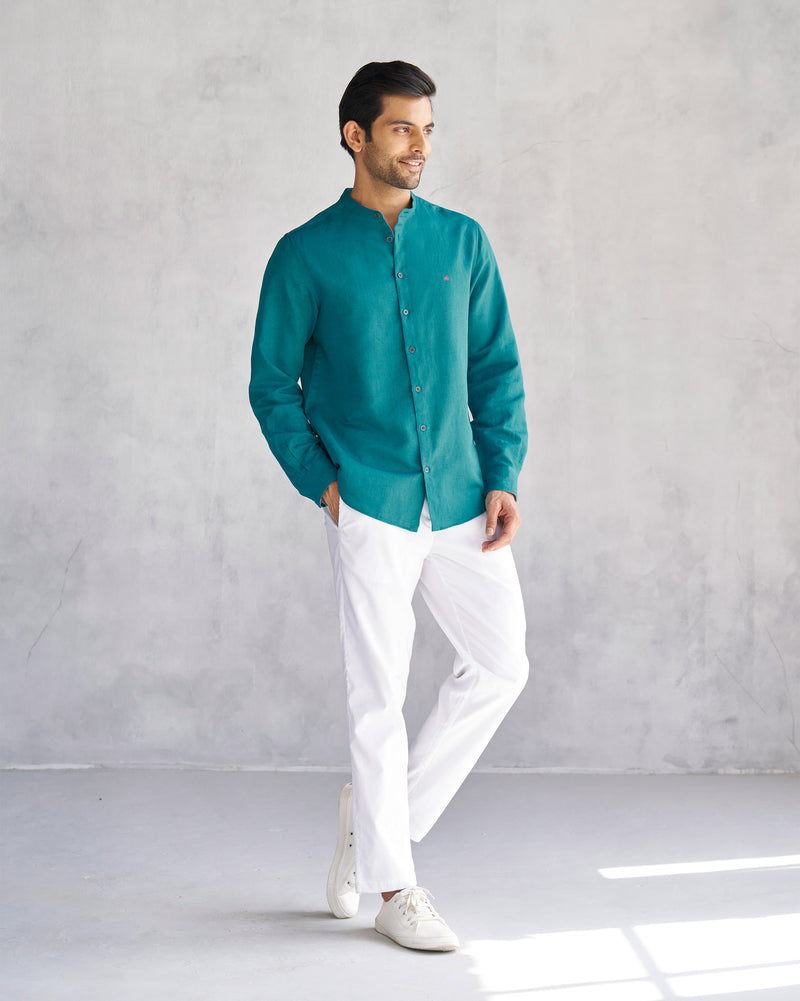 Nawab Shirt - Teal Tssxnb