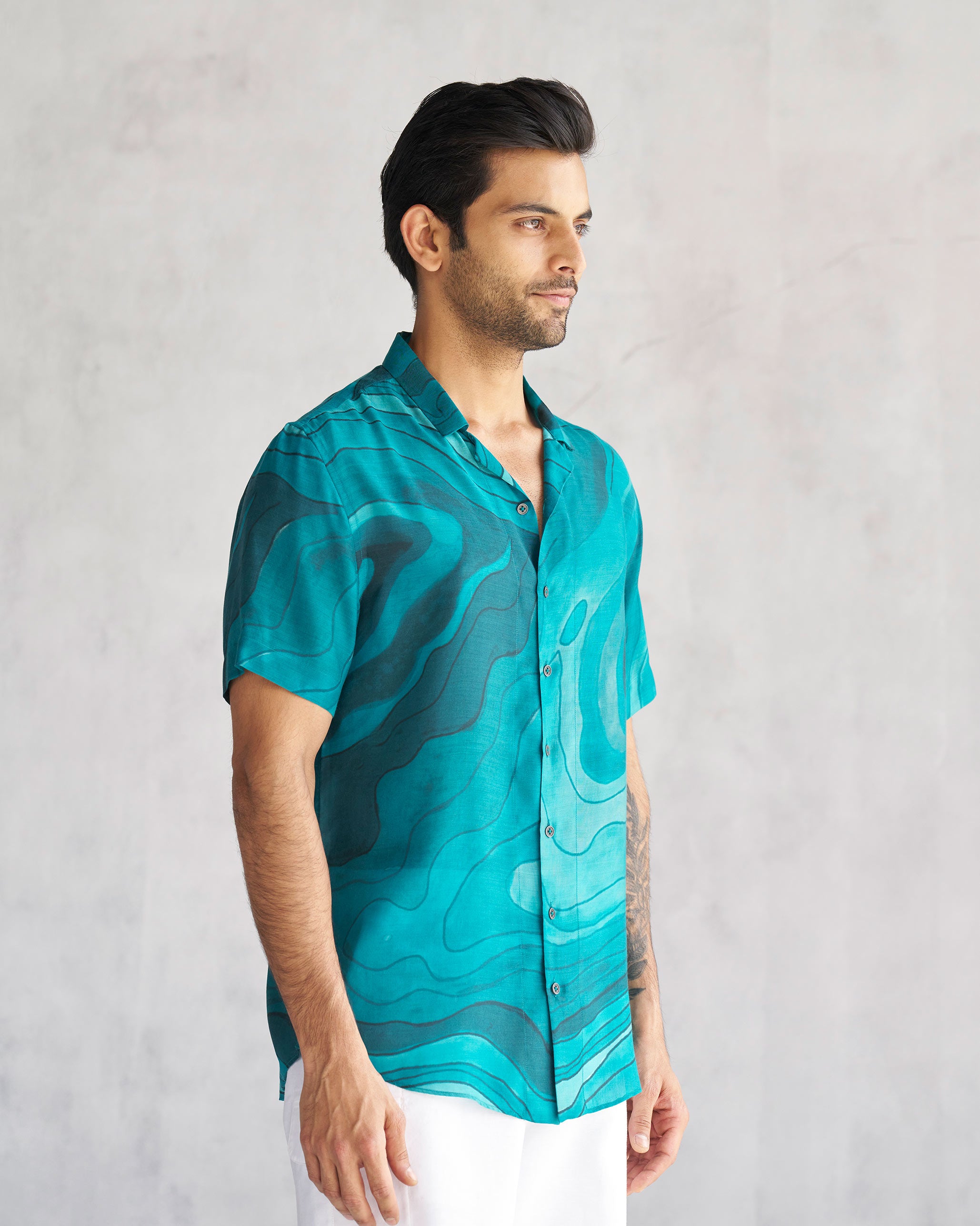 Mistari Shirt - Teal Tssxnb