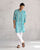 Jashn Kurta - Teal & White Tssxnb
