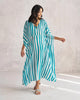 Celeste Kaftan - Teal & White Tssxnb