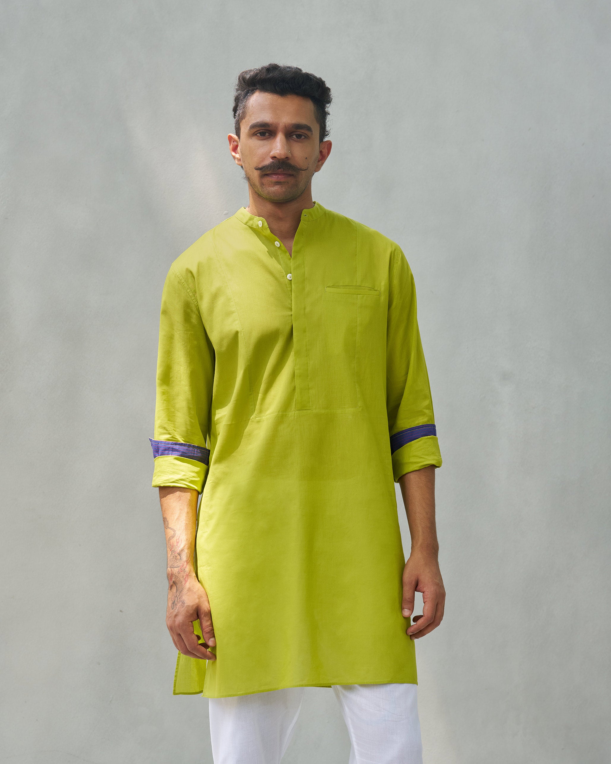 Coastal Kurta - Lime