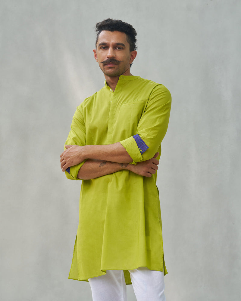 Coastal Kurta - Lime