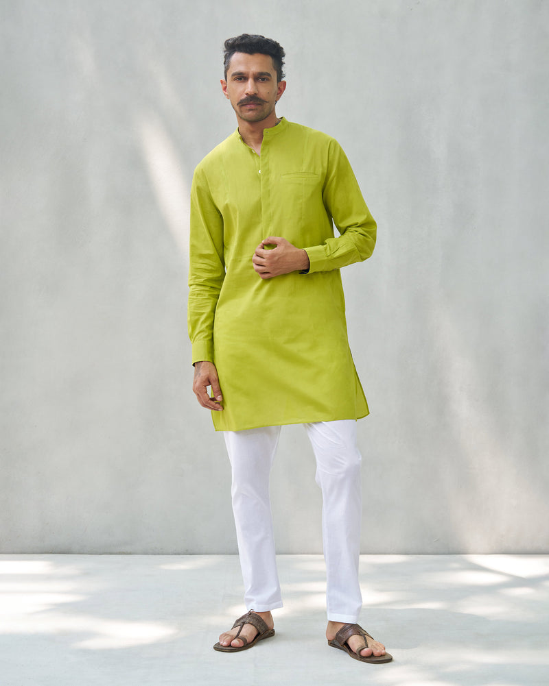 Coastal Kurta - Lime