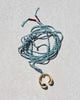 Arch Pendant necklace - Brass & Aqua