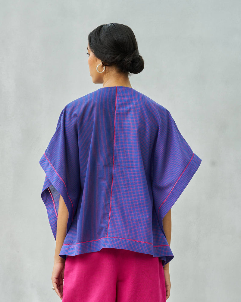 Jacaranda Boxy Top - Purple & Berry