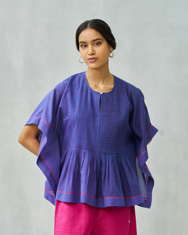 Jacaranda Boxy Top - Purple & Berry