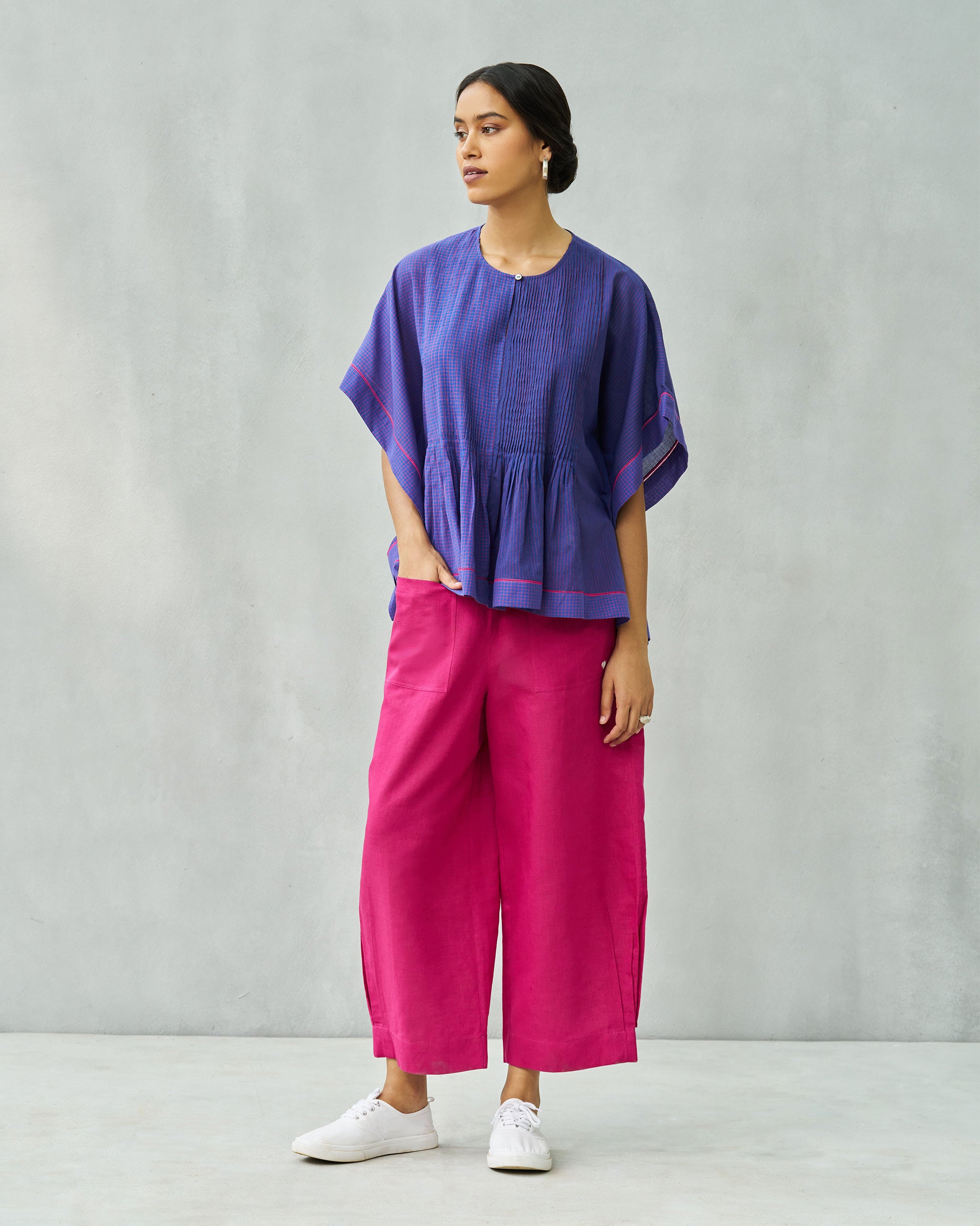 Jacaranda Boxy Top - Purple & Berry