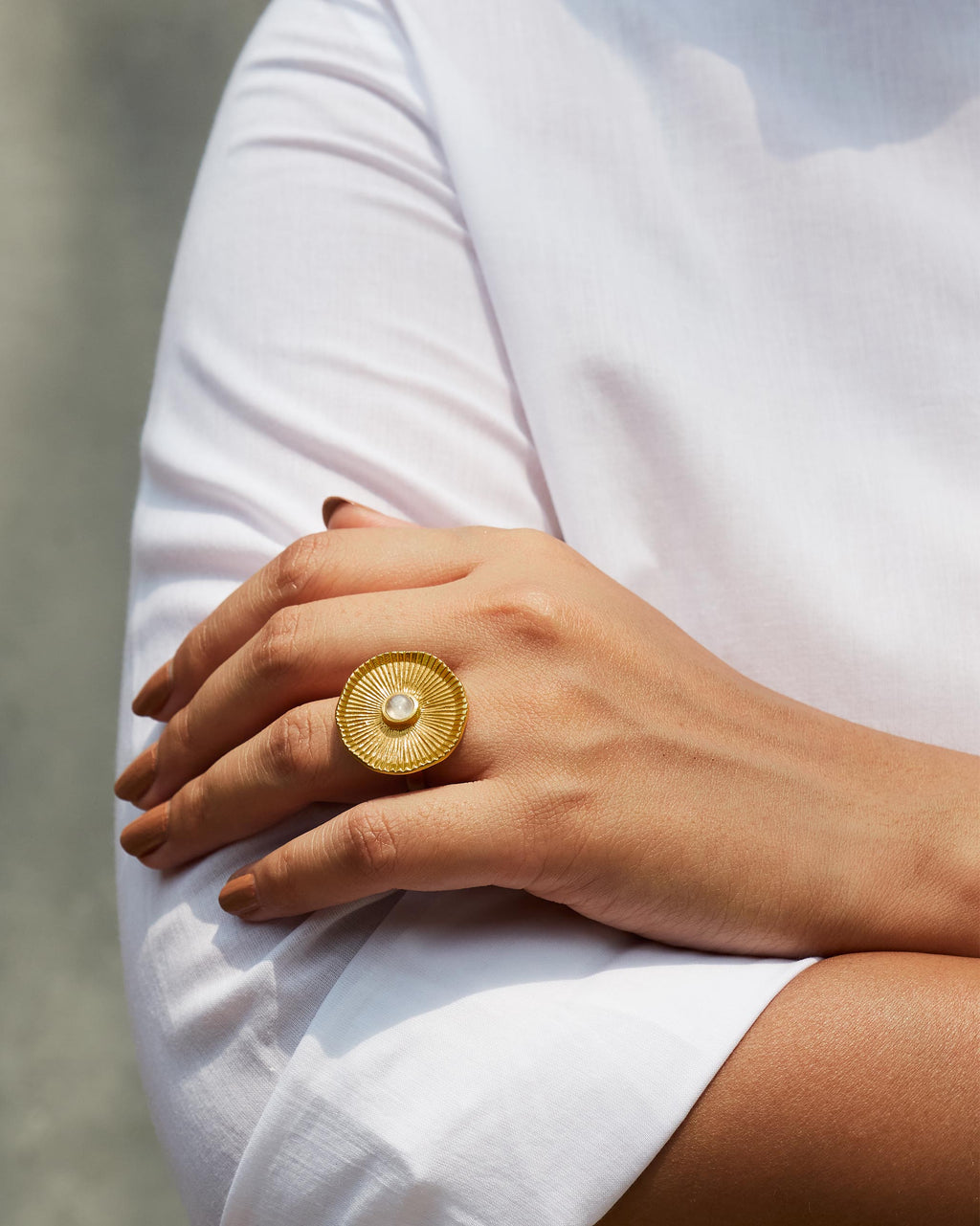 Kamal Patta Ring - Gold – Nicobar