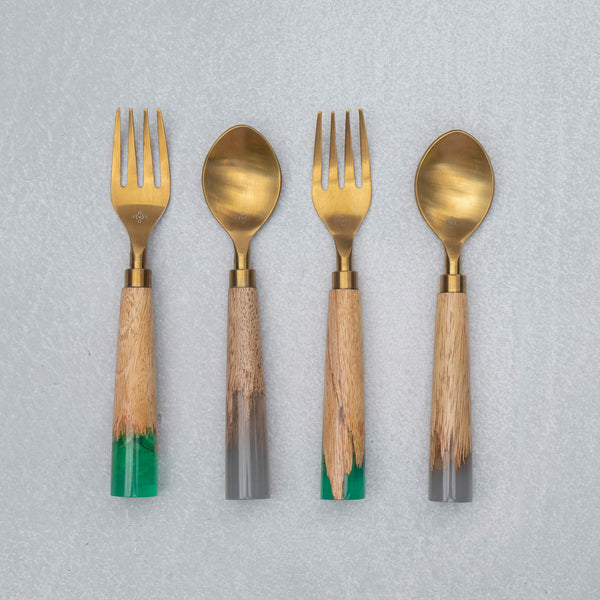 新品　FORK&SPOON リネンガウン　最終価格 Sahara Fork and Spoon - Set of 4 – Nicobar