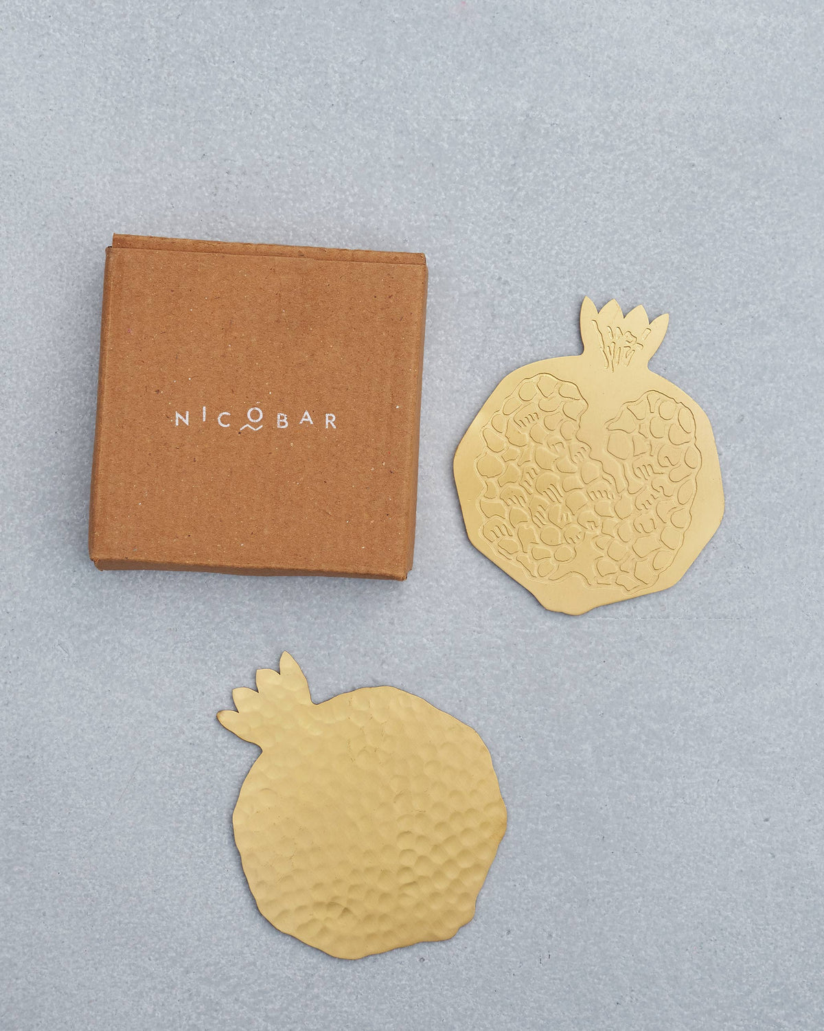 Golden Anar Coasters - Set of 2