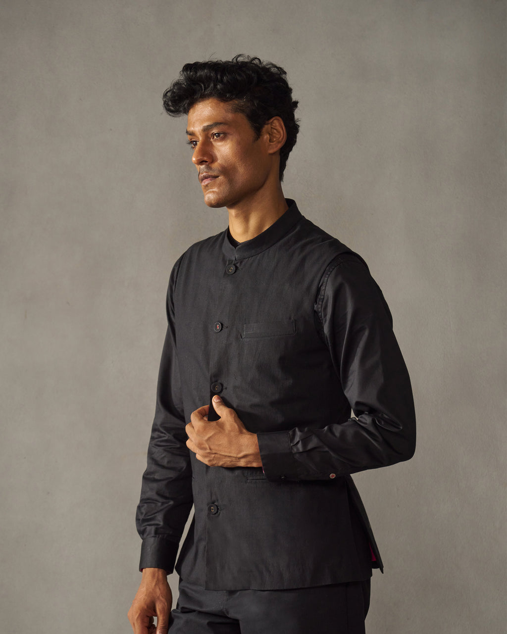 Nehru Jacket - Black – Nicobar