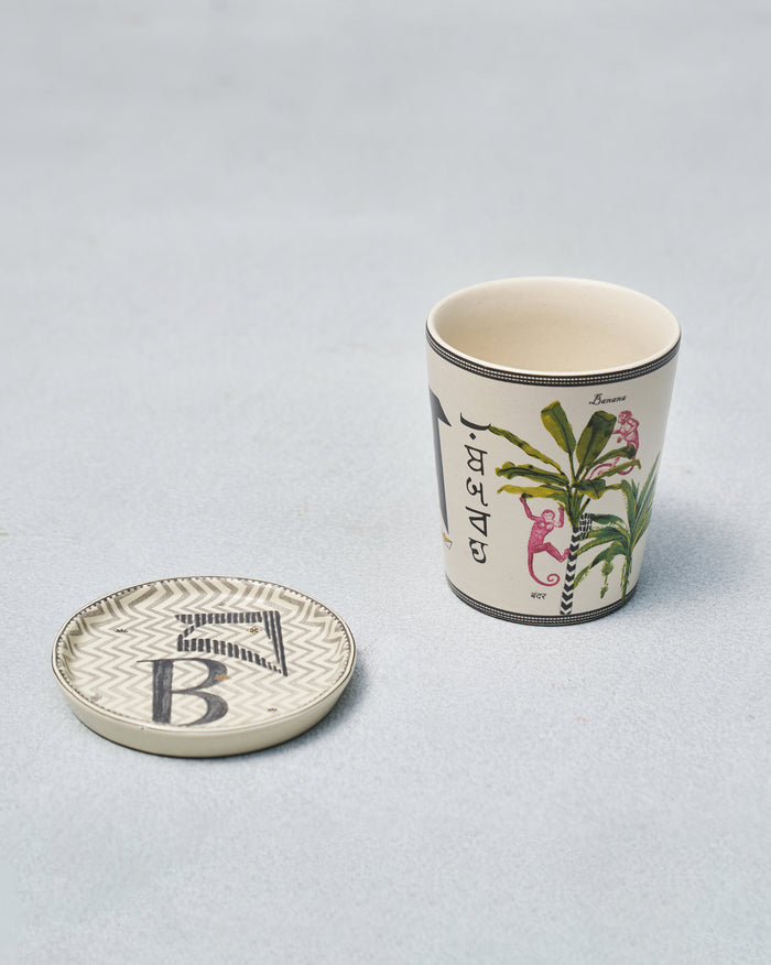 The B mug and coaster