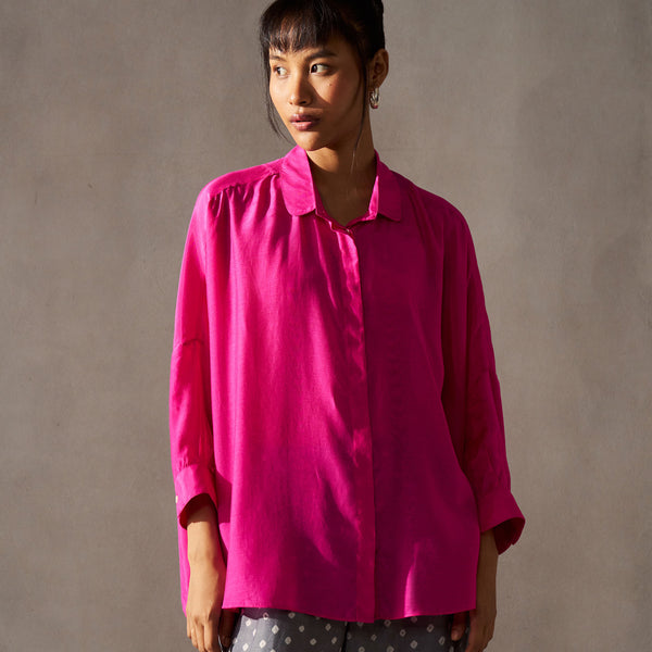 Boxy Shirt - Magenta – Nicobar
