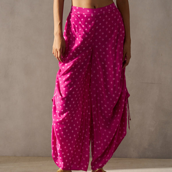 【BAON】[unisex] Baindi Peach Fuzz Banding String Wide Pt Women's Petra Wide Leg Pants | Peach Fuzz UPF 50+