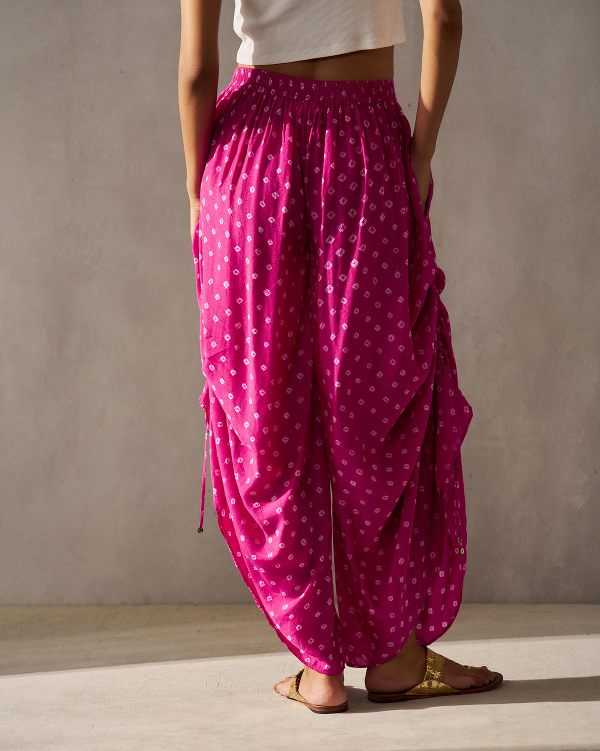 Drawstring Pants - Fuchsia